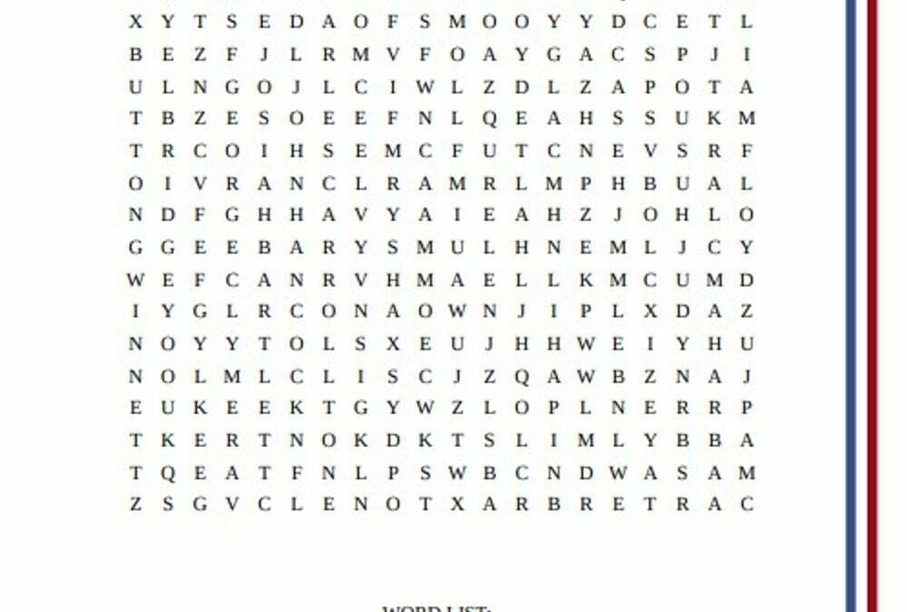 Signers of the Declaration of Independence Word Search 1