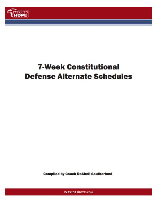 7-Week Constitutional Defense Alternate Schedules