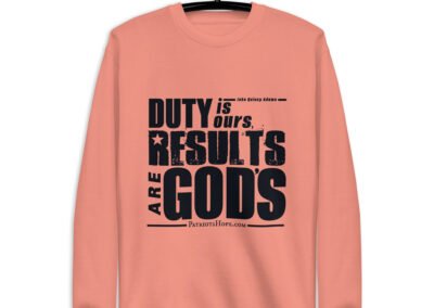 “Duty is Ours” black logo sweatshirt (multiple shirt colors available)