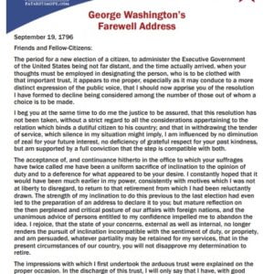 George Washington’s Farewell Address