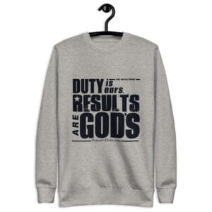 "Duty is Ours" black print (multiple shirt colors available)